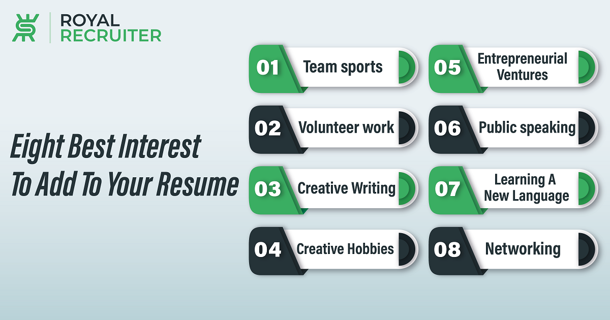 Eight Best Interest To Add To Your Resume